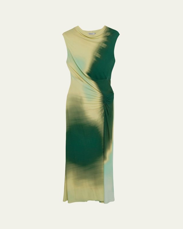 Acacia Sleeveless Ruched Midi Dress